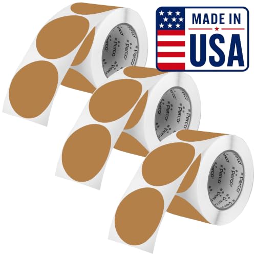 Kraft Brown Perforated Round Circle Dot Sticker 3 (3 Count)
