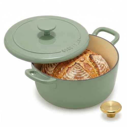 x Bobby Flay 5.5QT Enameled Cast Iron Dutch Oven With Lid