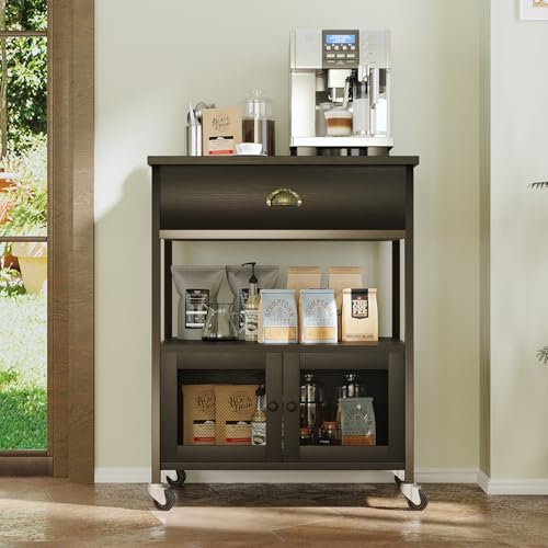 Coffee Bar Cart Cabinet
