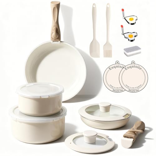 18 Piece Ceramic Nonstick Cookware Set
