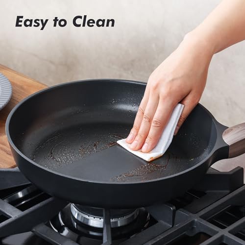 9.5inch Nonstick Frying Pan Paella Pan with Lid