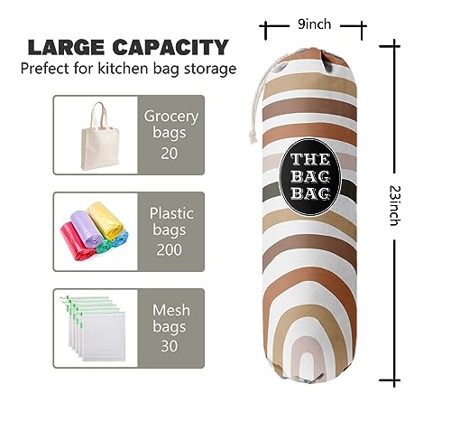 Boho Pattern Grocery Bags Holder and Organizer