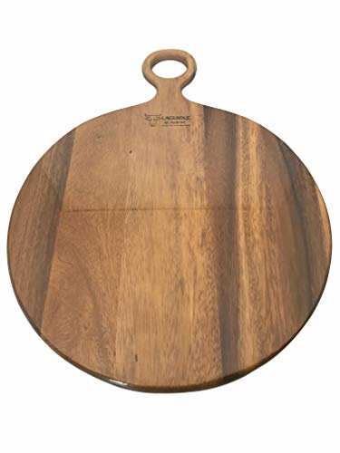 Laguiole en Aubrac Round Solid Maple Pizza Wood Cutting Board for Serving