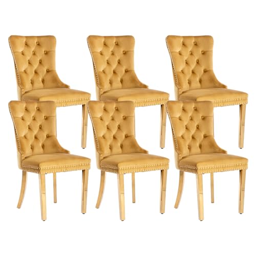 Gold Velvet Dining Chairs Set of 6 (6 Count)