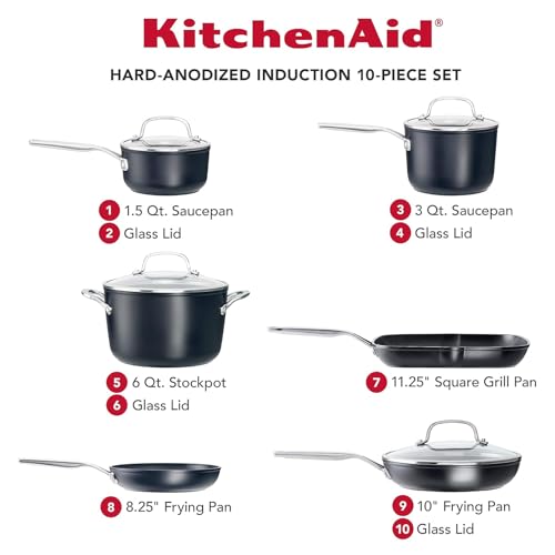 Hard Anodized Induction Nonstick Cookware Pots and Pans Set