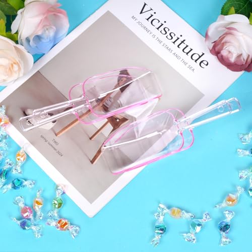 4Pcs Clear Plastic Ice Scoop for Freezer (4 Count)