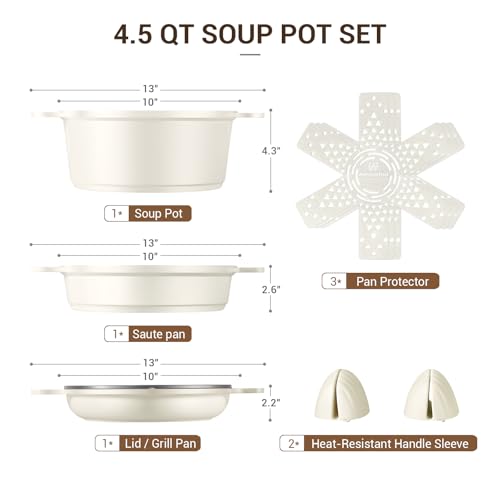 8 Piece Non Stick Stock Pot with Lid