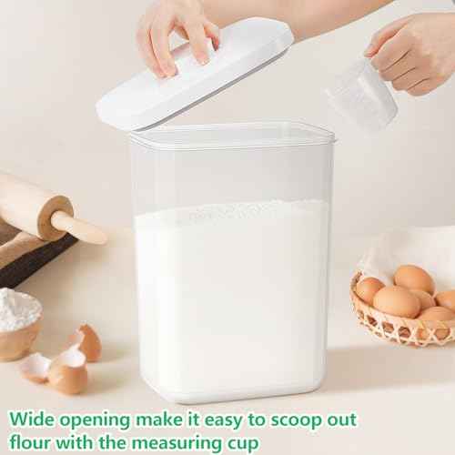 6 Qt Flour Sugar Storage Containers with Pop
