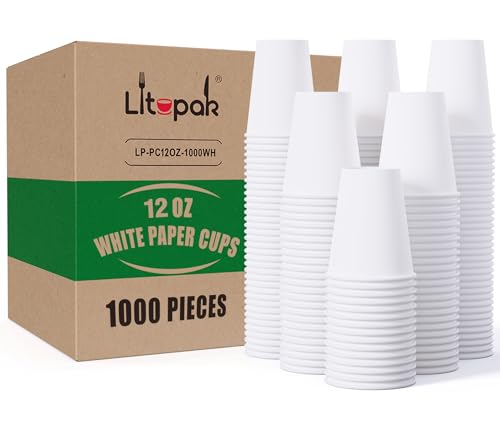 1000 pack Paper Cups 12 oz (1000 Count)