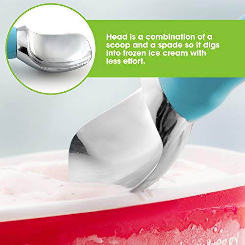 Stainless Steel Ice Cream Scoop with Soft Grip Handle