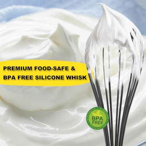 Silicone Whisk 10" Kitchen Whisk for Cooking