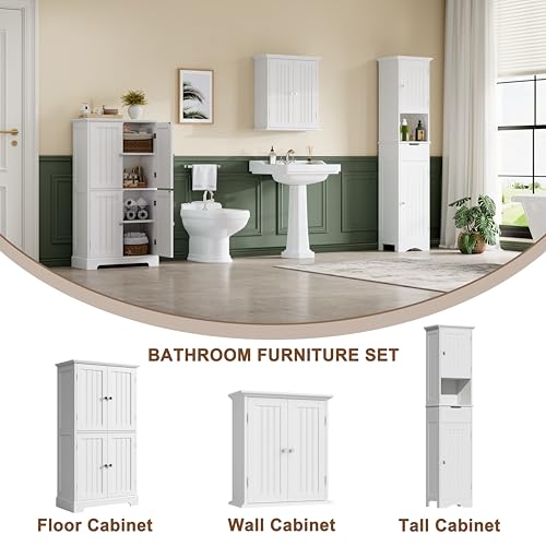 Bathroom Wall Cabinet with 2 Doors