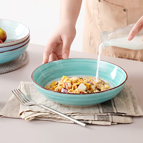 Bonita 38 oz Ceramic Pasta Bowls Set of 6 (6 Count)