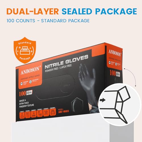 Heavy Duty Nitrile Gloves (100 Count)
