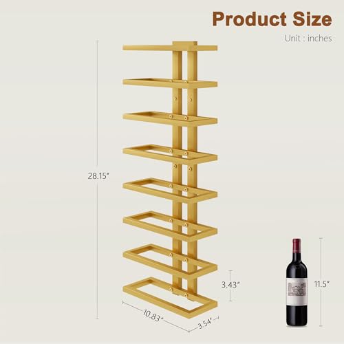 8 Tier Wall Mount Wine Rack (8 Count)