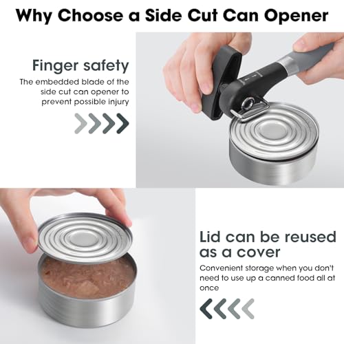 Can Opener Manual Side Safe Cut Can Opener Smooth Edge
