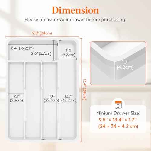 Silverware Drawer Organizer Tray