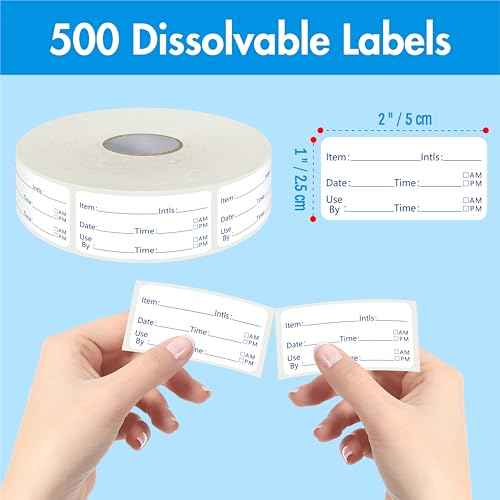 500 Dissolvable Food Labels