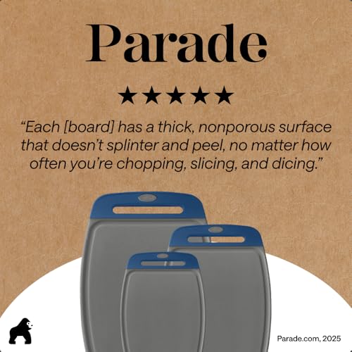 BPA Free Reversible Kitchen Cutting Board (3 Count)