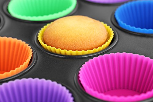 44270 Reusable Silicone Baking Cups and Cupcake Liners (24 Count)