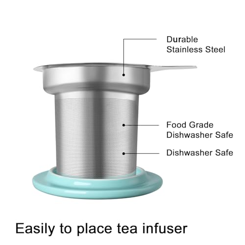 Sweejar Porcelain Tea Infuser Mug with Lid