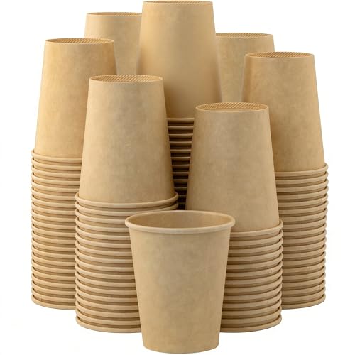 8 oz 200 Pack Disposable Coffee Cups (200 Count)