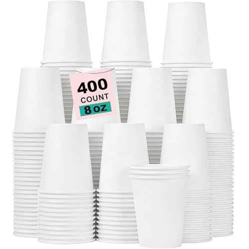 8 oz 400 Pack Disposable Coffee Cups (71 Count)