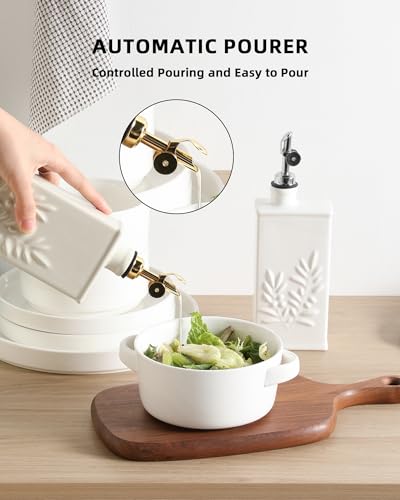 Sweejar Ceramic Olive Oil Dispenser Bottle for Kitchen
