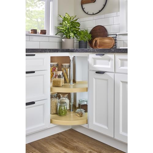 2 Tier Pie Cut Plastic Lazy Susan for Corner Base Cabinets