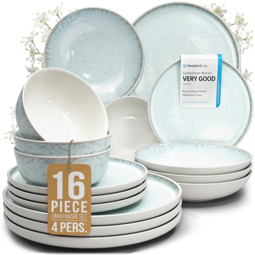 16 Piece Stoneware Dinnerware Set for 4 (16 Count)