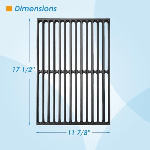 7526 7527 17.5" Grill Grates Replacement for Weber Spirit II 300 Series