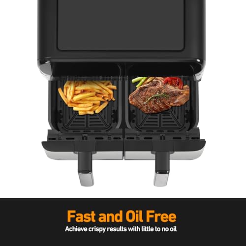 Air Fryer 9.5 Quart Air Fryer with Dual Basket for Quick and Easy Meals