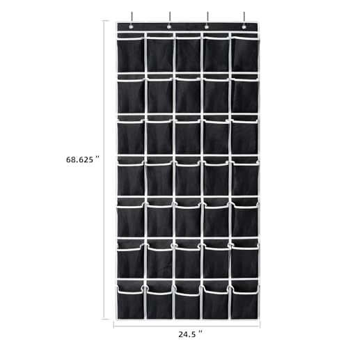 35 Pockets Over the Door Shoe Organizer