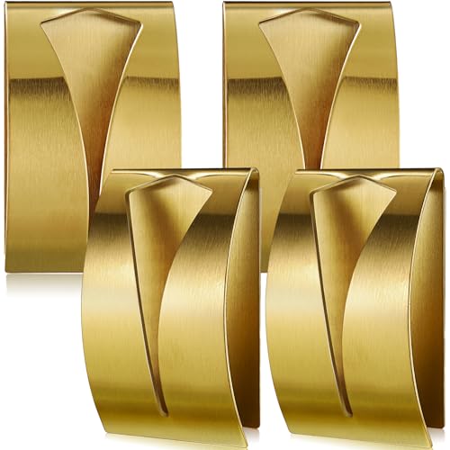 4 Pcs Self Adhesive Kitchen Towel Hook Holder (4 Count)