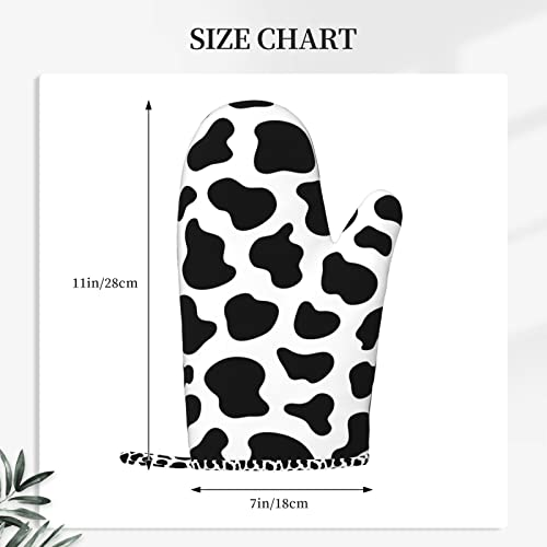 Cow Print Oven Mitts and Pot Holders Sets of 2