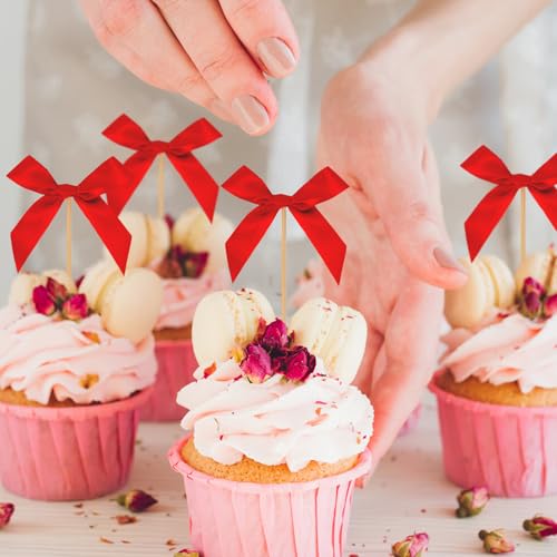 Red Cupcake Toppers (40 Count)
