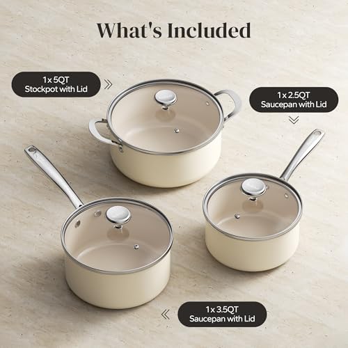 Stock Pot Set with Lid 5Qt
