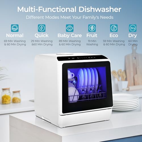 6 Programs Countertop Dishwasher Portable