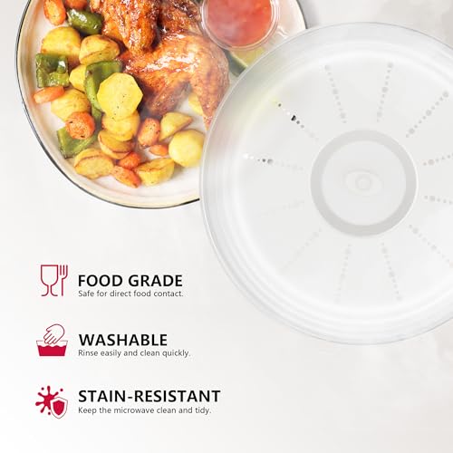 Microwave Splatter Cover Vented for Food with Hook Hole