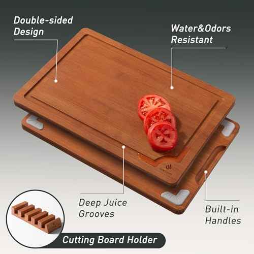 Bamboo Cutting Board Set Non Slip Feet with Holder Over Sink Best Grandpa Grandfather Elder Men Father Day Grandparents Great Papaw Peepaw Pawpaw Granddad Happy Birthday Christmas Unique Cool Gifts (5 Count)
