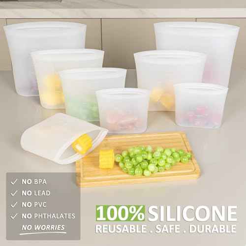 100% Silicone Reusable Storage Bag (16 Count)