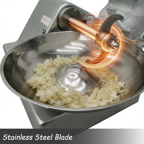 Commercial Food Processor & Vegetable Chopper 5.5L Multifunction Meat Bowl Cutter Mixer & Buffalo Chopper with 304 SS Blade for Meat Vegetable Cutter Processor Machine 110V 550W 120kg