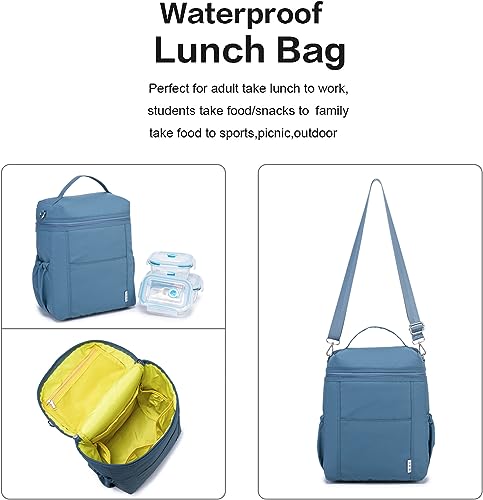 NOL Insulated Lunch Bags for Women Cooler Bag Lightweight Nylon Waterproof Lunch Box for Work