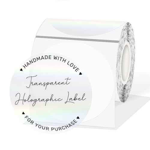3" Round Transparent Clear Thermal Label Stickers