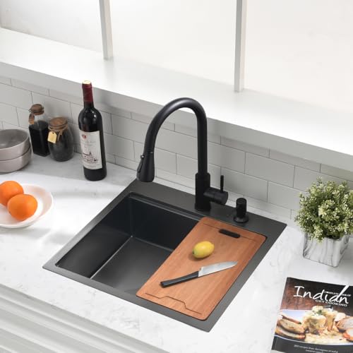 20 inch Black Drop in Bar Sink