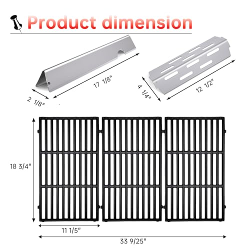 Cast Iron Grill Grates Flavorizer Bars Parts for Weber Genesis 2 E