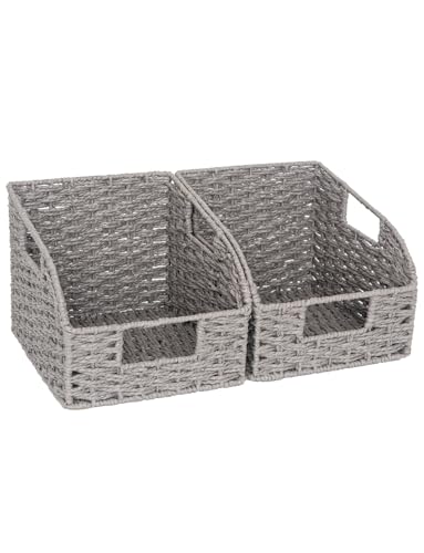 Wicker Baskets for Organizing (2 Count)