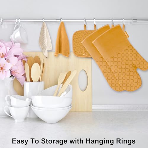 Oven Mitts and Pot Holders 6pcs Set (6 Count)