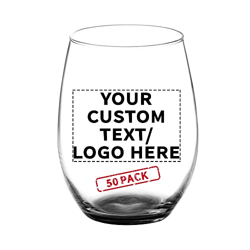 50 ARC Stemless Wine Glasses Set (50 Count)