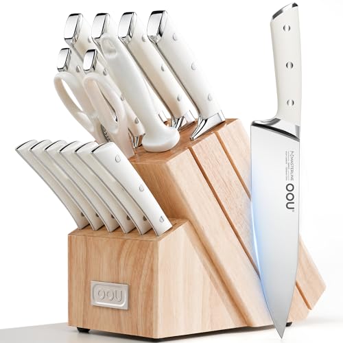 Knife Set 15 Pcs German High Carbon Stainless Steel Kitchen Knife Set (15 Count)